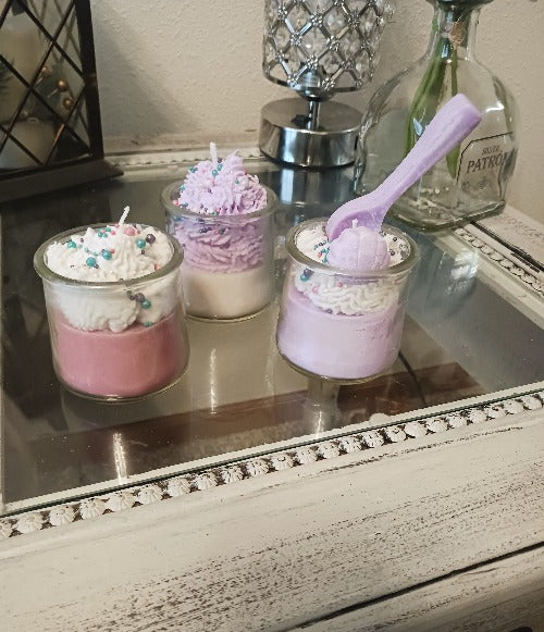 Mini Unicorn Dessert Candle