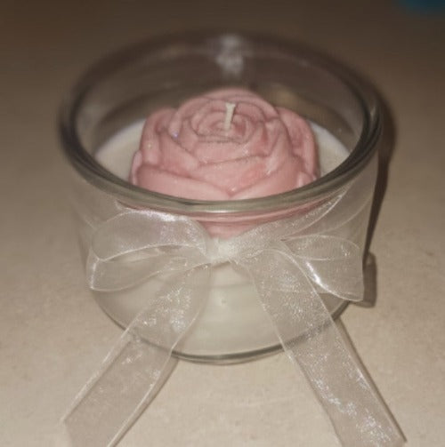 Rose jar candle